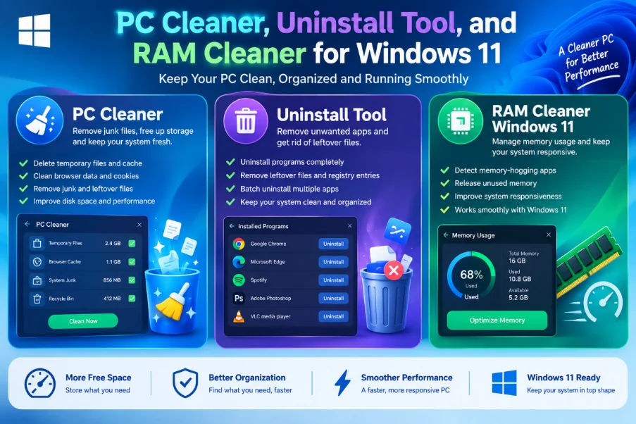 PC Cleaner, Uninstall Tool, and RAM Cleaner for Windows 11: A Guide to Better PC Maintenance