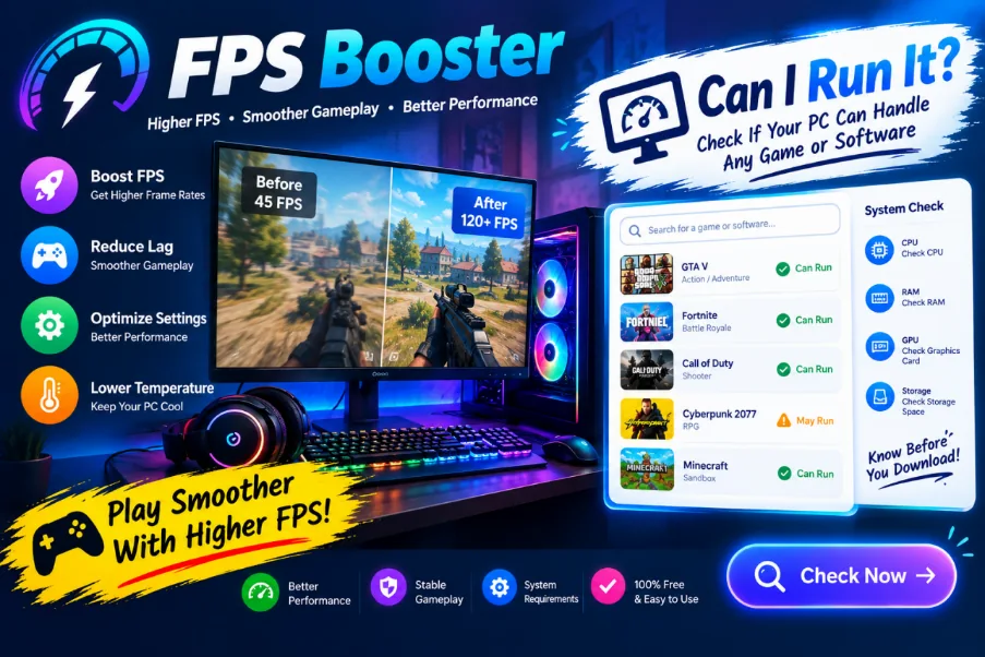 Smart Game Booster Review: Explore FPS Booster and Can I Run It Features